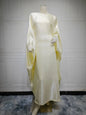2024 Muslim Dress Women Summer Fashion Muslim Long Sleeve Satin Plus Size Long Abaya Kaftan Abaya Dubai Abaya Muslim Clothes