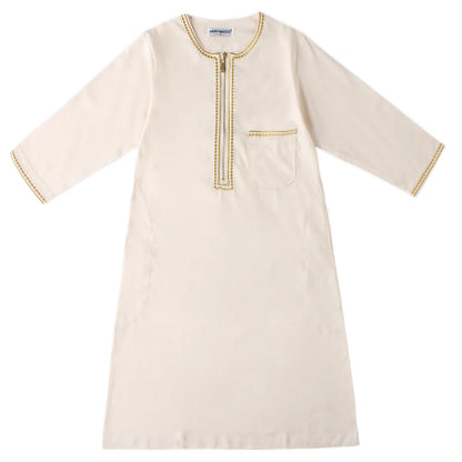 Child Dubai 2024 Luxury Kids Boys Men's Muslim Clothing Caftan Robes Islamic Ramadan Clothes Arab Man Abaya Pakistan Turkish