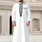 Muslim Men's Formal Thobes Long-sleeved Solid Color Loose Traditional Islamic Men's Clothing Kaftan Festival Arabic Ethnic Robe