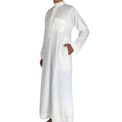 Islamic Clothing Men Solid Long Sleeve Loose Muslim Male Saudi Arabia Pakistan Kurta Muslim Costumes Muslim Dress Kaftan Thobe