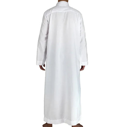 Islamic Clothing Men Solid Long Sleeve Loose Muslim Male Saudi Arabia Pakistan Kurta Muslim Costumes Muslim Dress Kaftan Thobe