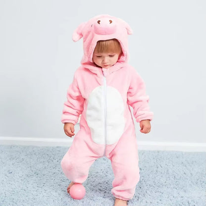 Baby Rompers Winter Kigurumi Lion Costume for Girls Boys Toddler Animal Jumpsuit Infant Clothes Pyjamas Kids Overalls Ropa Bebes